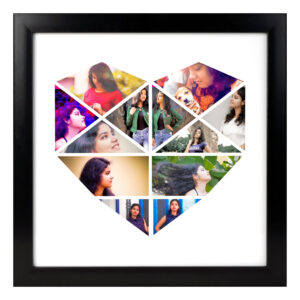 PicHeart Heart Shape Photo Collage Frame with Your Photos (12 Photo)