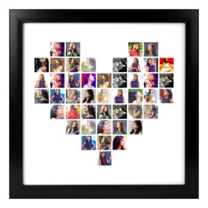 PicHeart Heart Shape Photo Collage Frame with Your Photos (46 Photo)